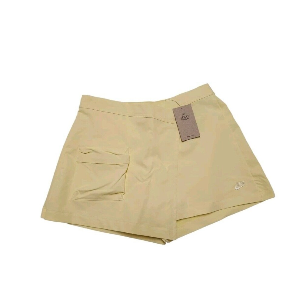 Nike Tech Pack High-Rise Wraparound Skort Womens M Yellow Skirt DV8491-706